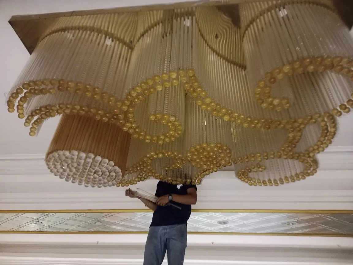 Glass Chandelier Before